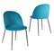 Gymax Dining Chair Set of 2 Upholstered Velvet Chair Set w/ Metal Base for Living Room